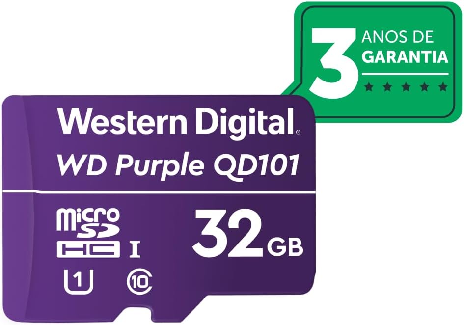 Cartão de Memória microSD 32 GB WD Purple Intelbras 5