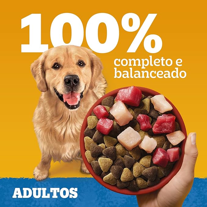 Ração Seca Adulto Sabor Carne, Frango e Cereais 4