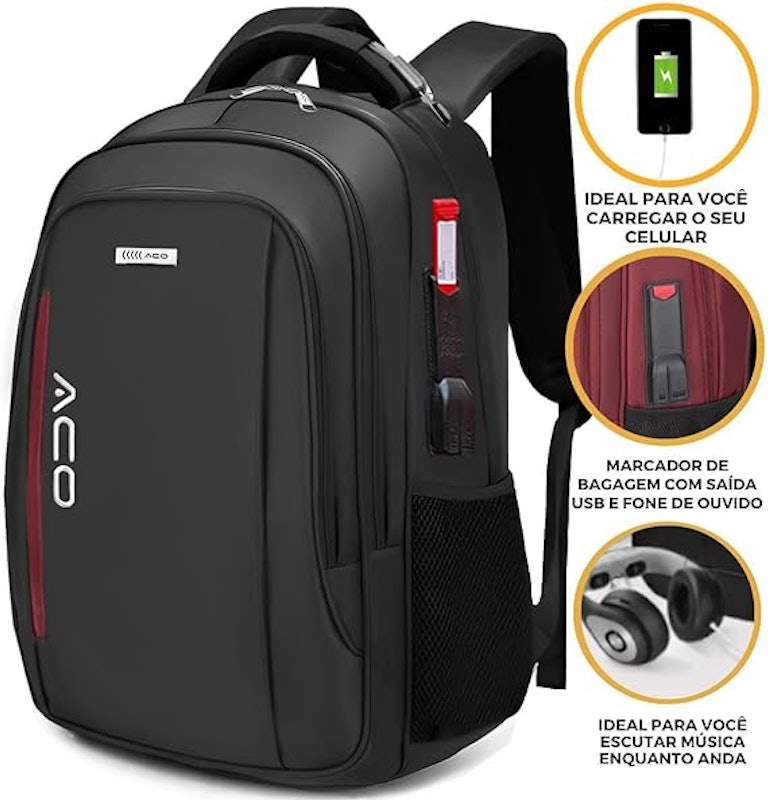 Mochila Masculina Notebook Anti Furto 4