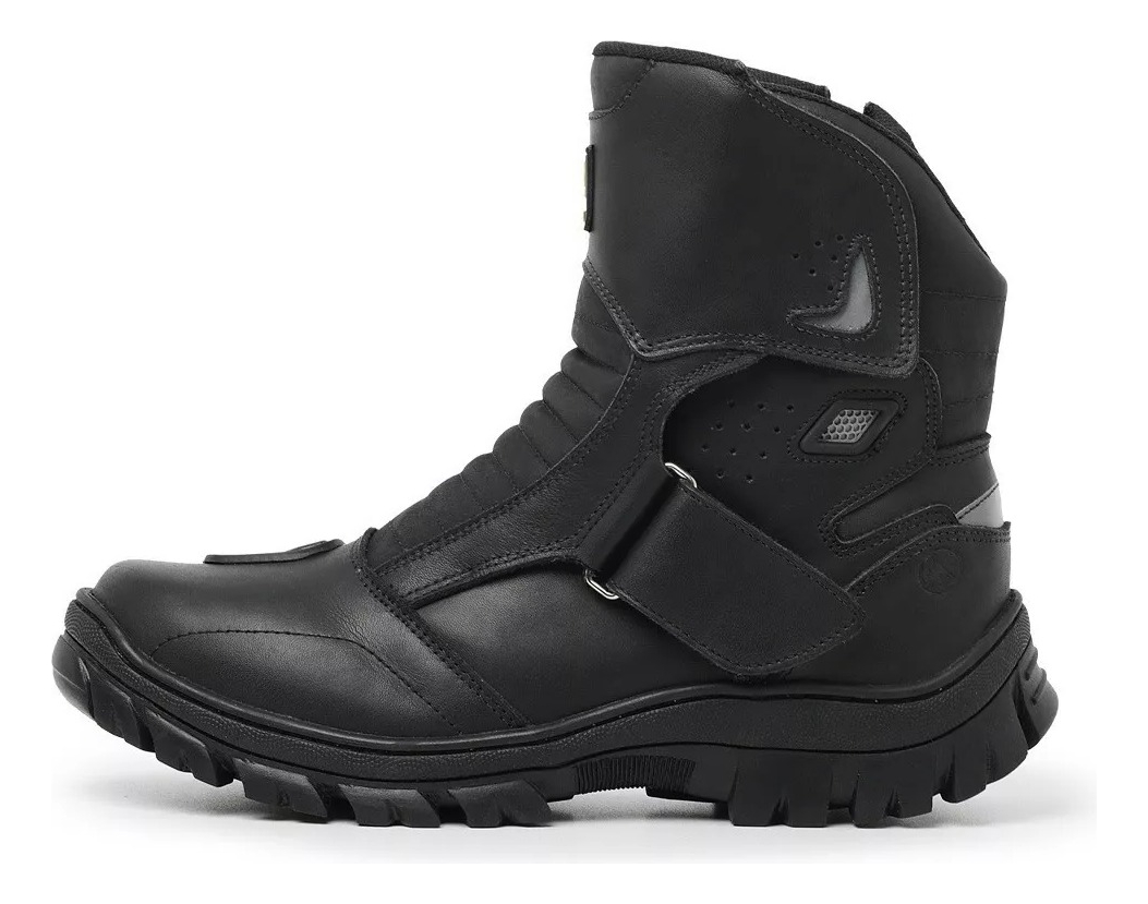 Bota Motociclista Masculina Coturno Couro Legitimo 1