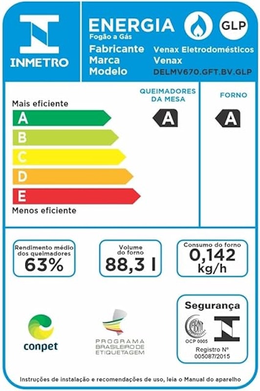 Fogão 6 Bocas Venax Delplus Vitreo 5