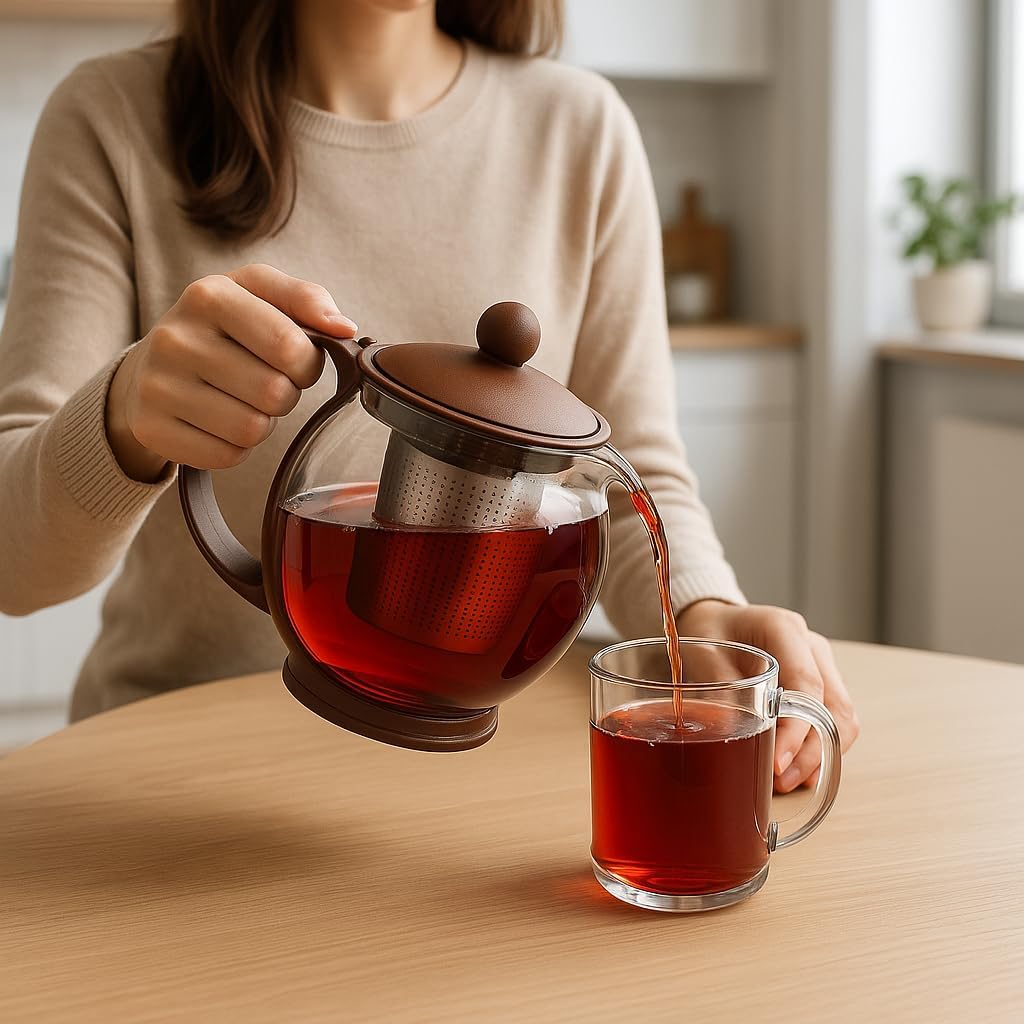 Chaleira de Vidro com Infusor de Aço Inox 2