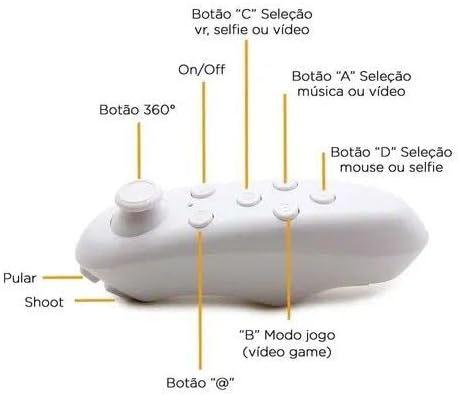 Óculos 3d Realidade Virtual com Controle Para Celular 4