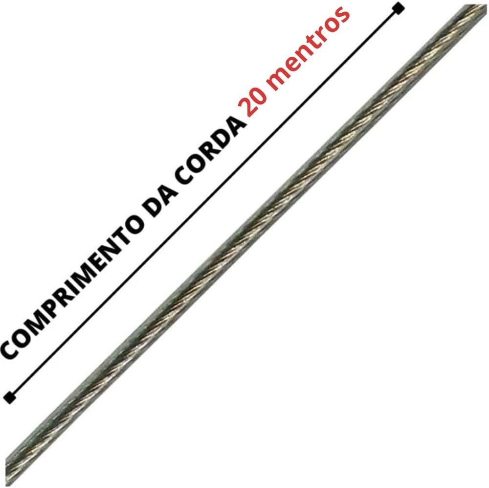 Corda para Varal Aço Encapado PVC 2