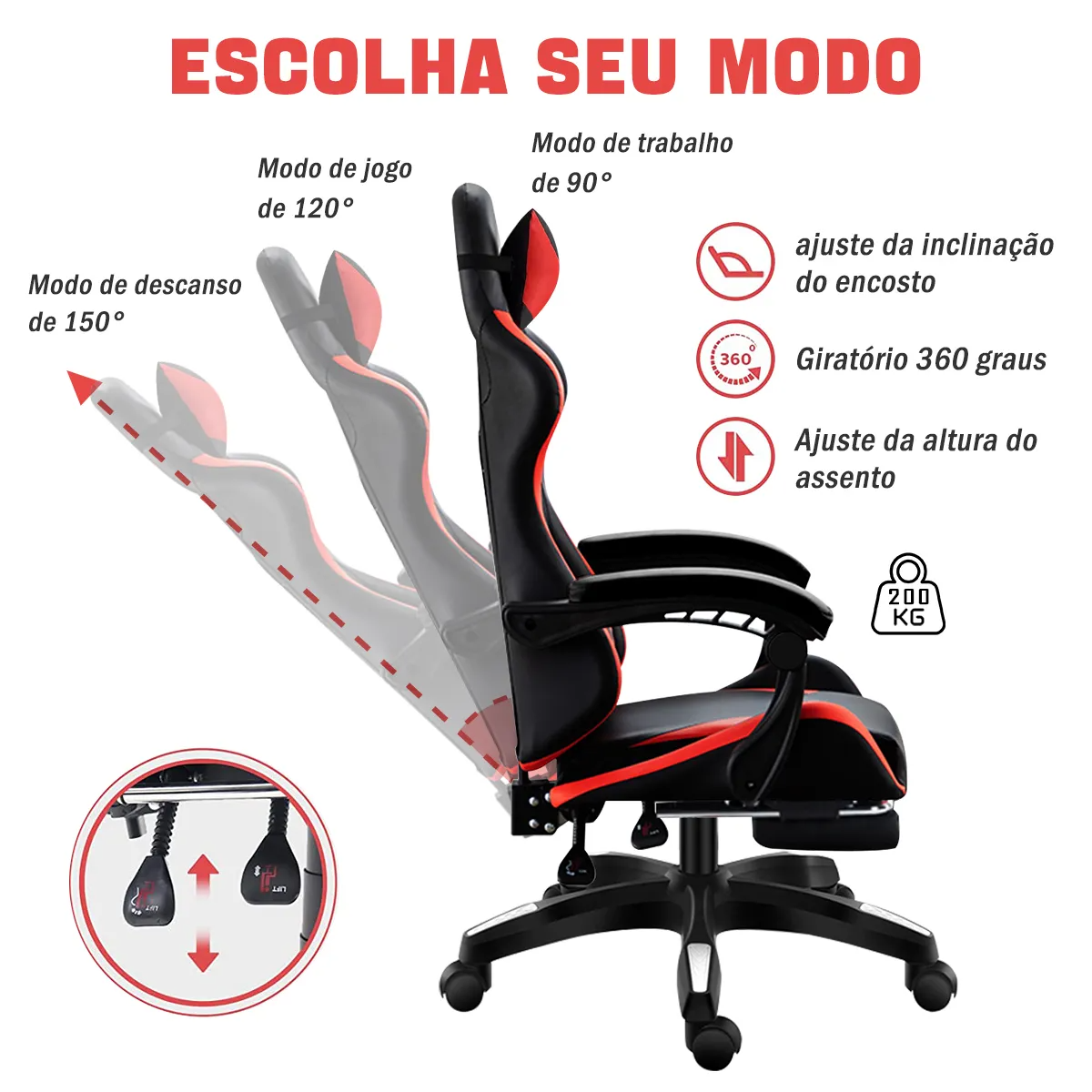 Cadeira Gamer Ergonômica X12  2