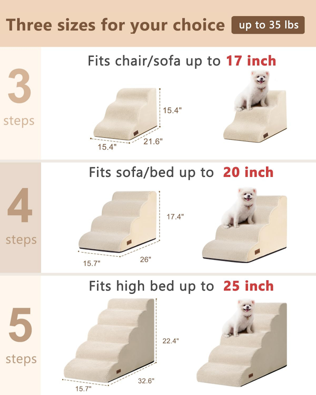Escada para Cães Pequenos com Degrau Curvo 5