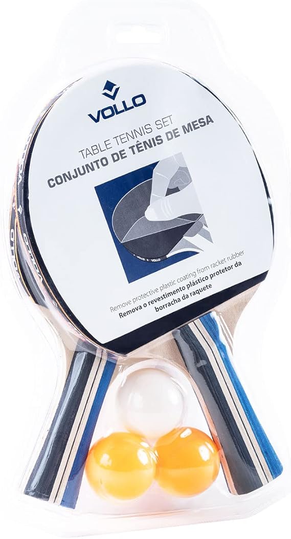 Kit Tênis de Mesa Ping Pong 2 Raquetes e 3 Bolas 4