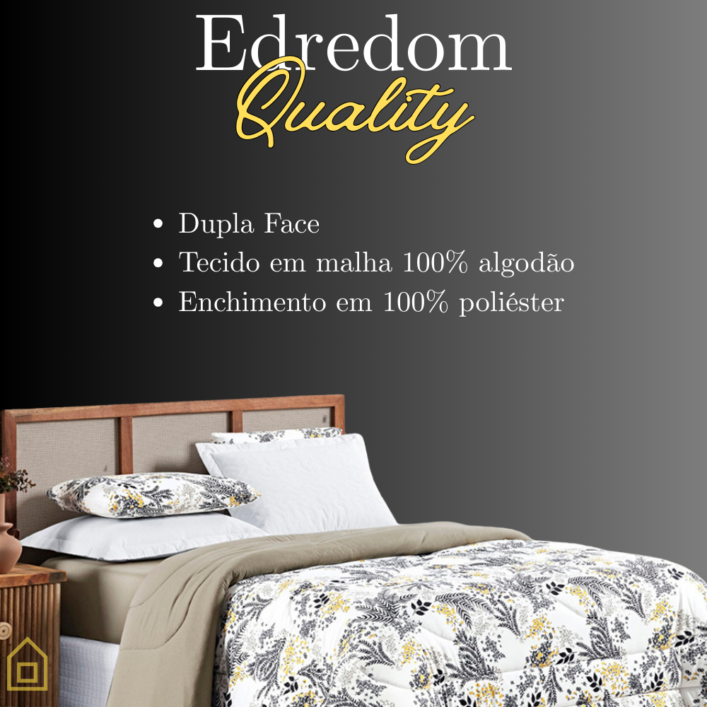 Edredom Quality Estampado Dupla Face Fio Penteado Malha 100% Algodão 3