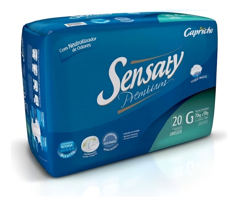 Fralda Geriátrica Sensaty Premium Noturna 1