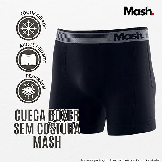 Cueca Boxer Microfibra Sem Costura  2