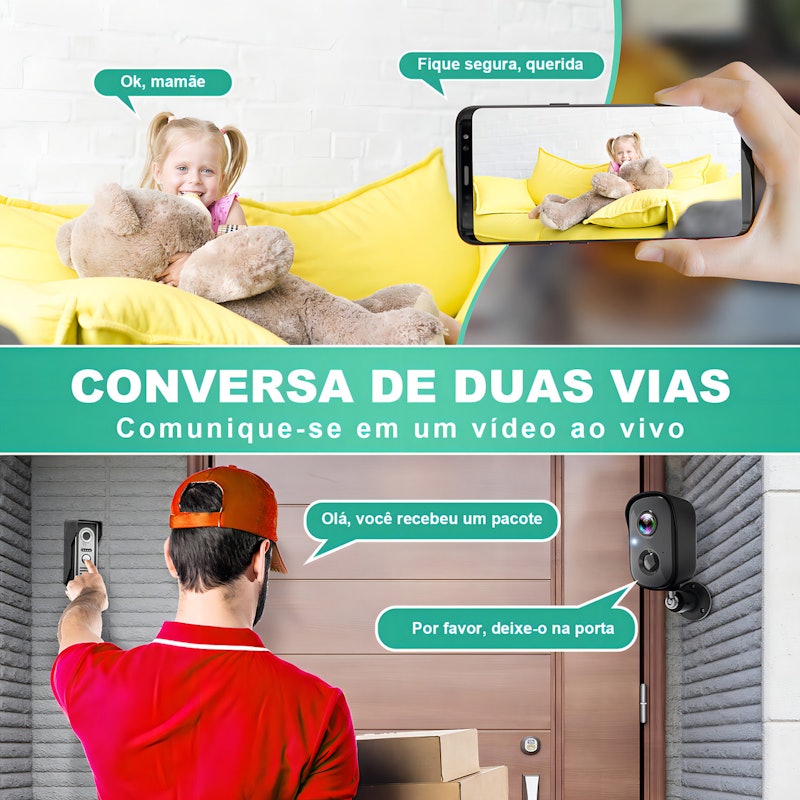 Câmera de Segurança Wi-Fi Externa Vision Well 4