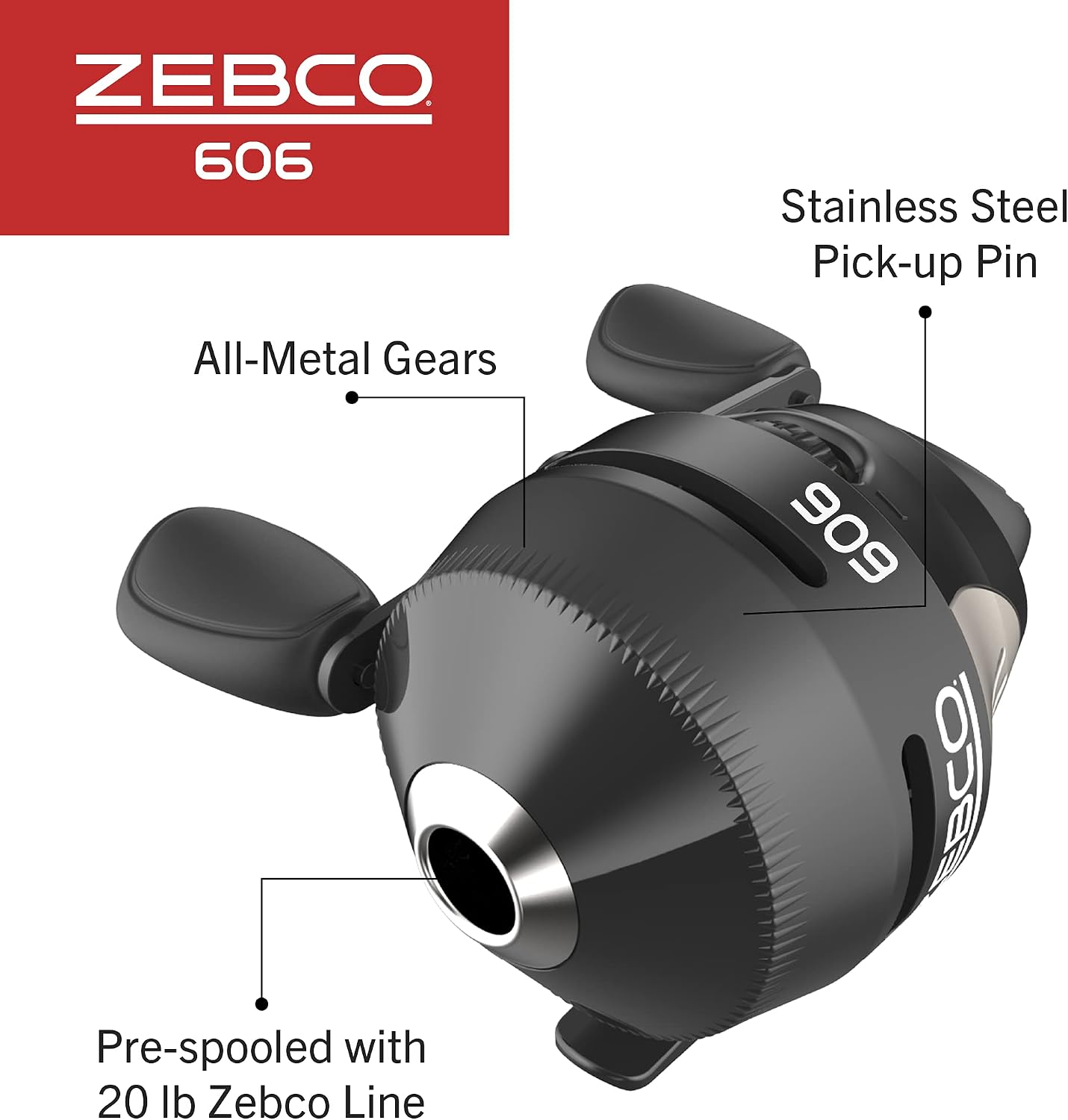 Molinete de Pesca Zebco 606 Spincast 4