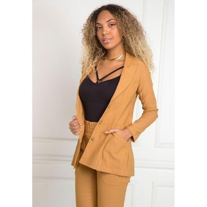 Conjunto Calça + Blazer Caramelo 2