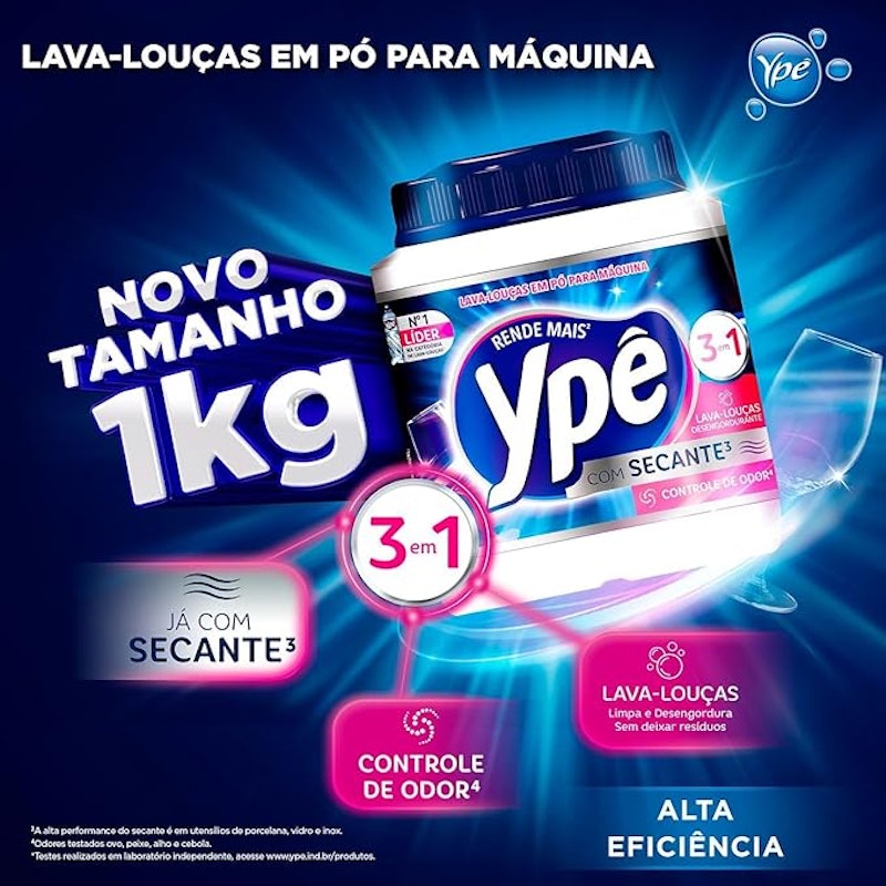 Detergente para Máquina de Lavar Louças Ypê 3