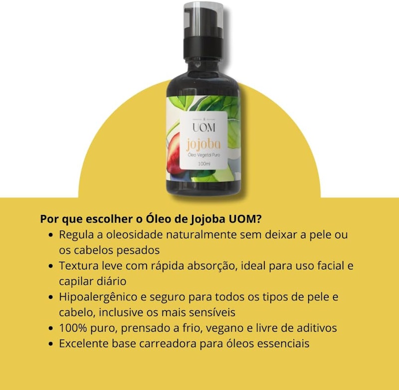 Óleo Vegetal de Jojoba UOM 100 ml 3