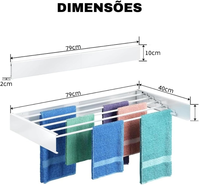 Varal Invisível Alumínio 3
