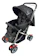 BAMBOO Carrinho Bebê Passeio Reclinável Reversível Mosquiteiro Bamboo Preto + Bolsa 1