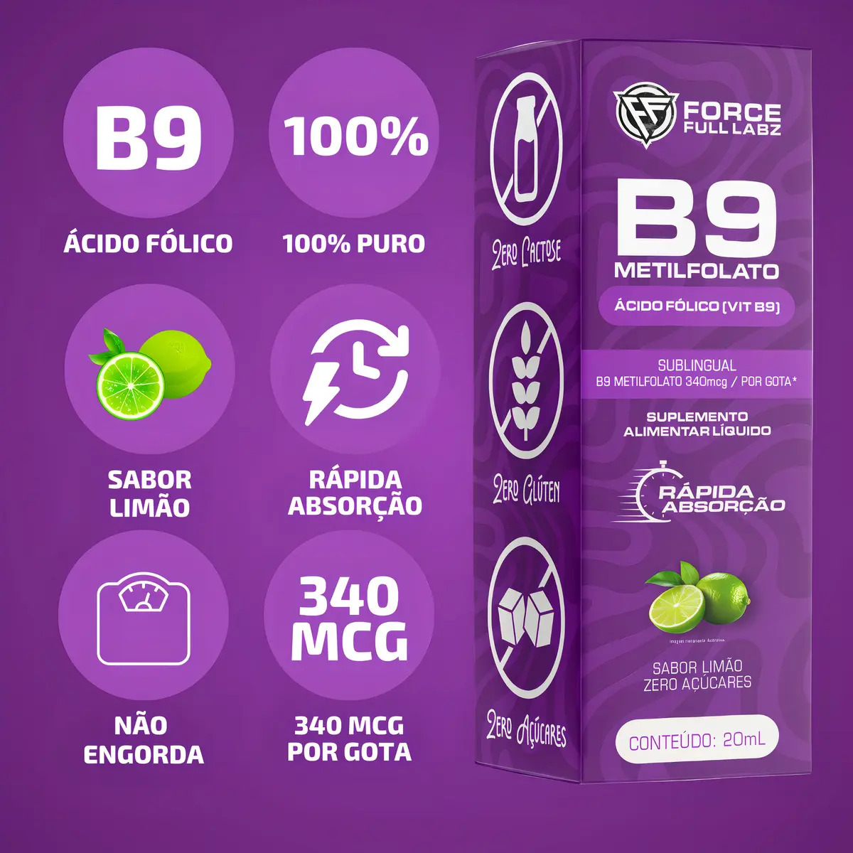 Vitamina B9 Metilfolato Ácido Fólico 3