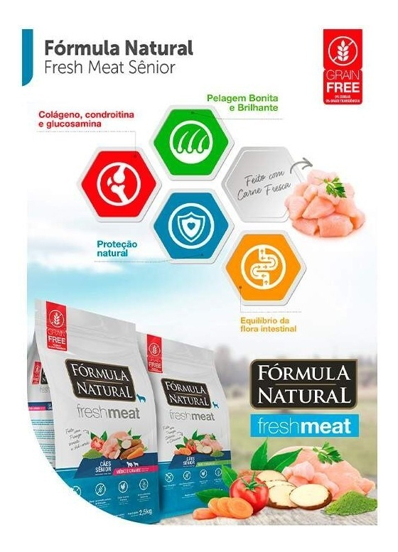 Fórmula Natural Super Premium Fresh Meat Cão Sênior Portes Mini e Pequeno 2