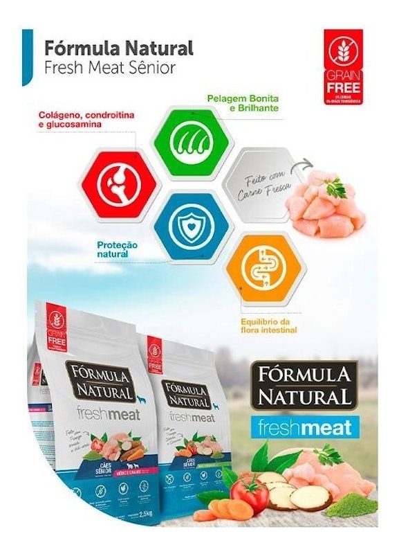 Fórmula Natural Super Premium Fresh Meat Cão Sênior Portes Mini e Pequeno 2