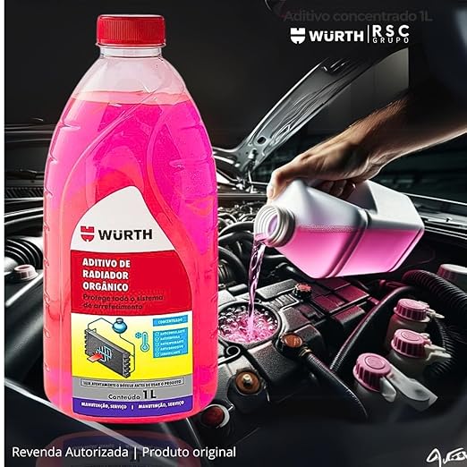 Fluido para Radiador Orgânico Rosa 1 L Pronto para Uso 4