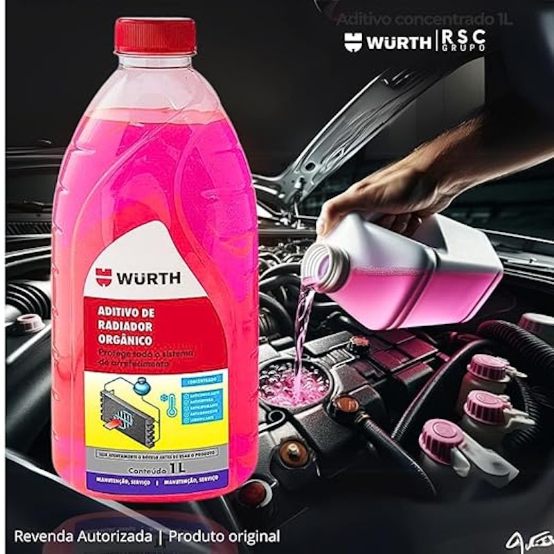 Fluido para Radiador Orgânico Rosa 1 L Pronto para Uso 4