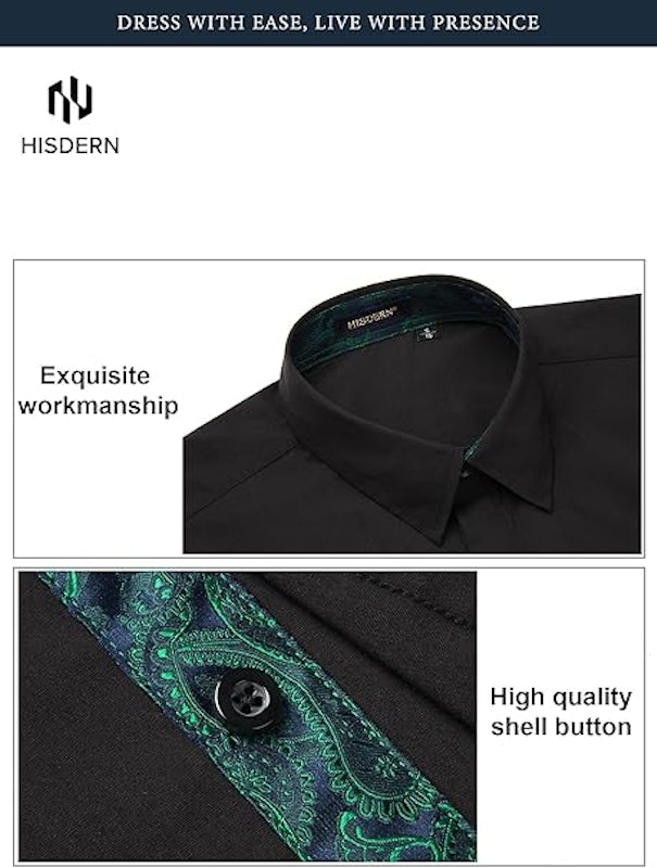 Camisa Social Masculina com Recortes Hisdern 2