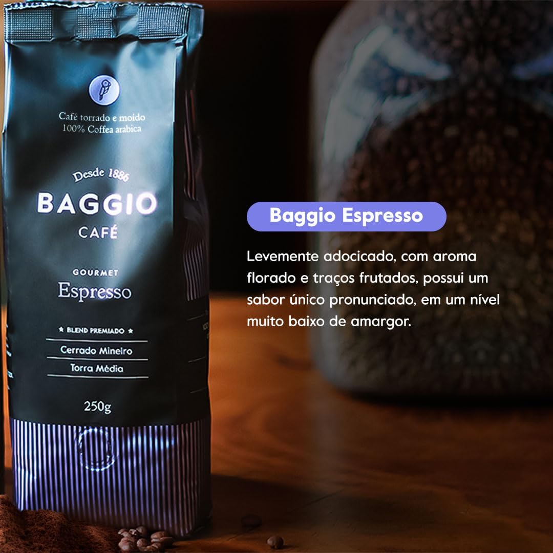 Kit 3 Cafés 250 g Baggio Café Torrado e Moído 3