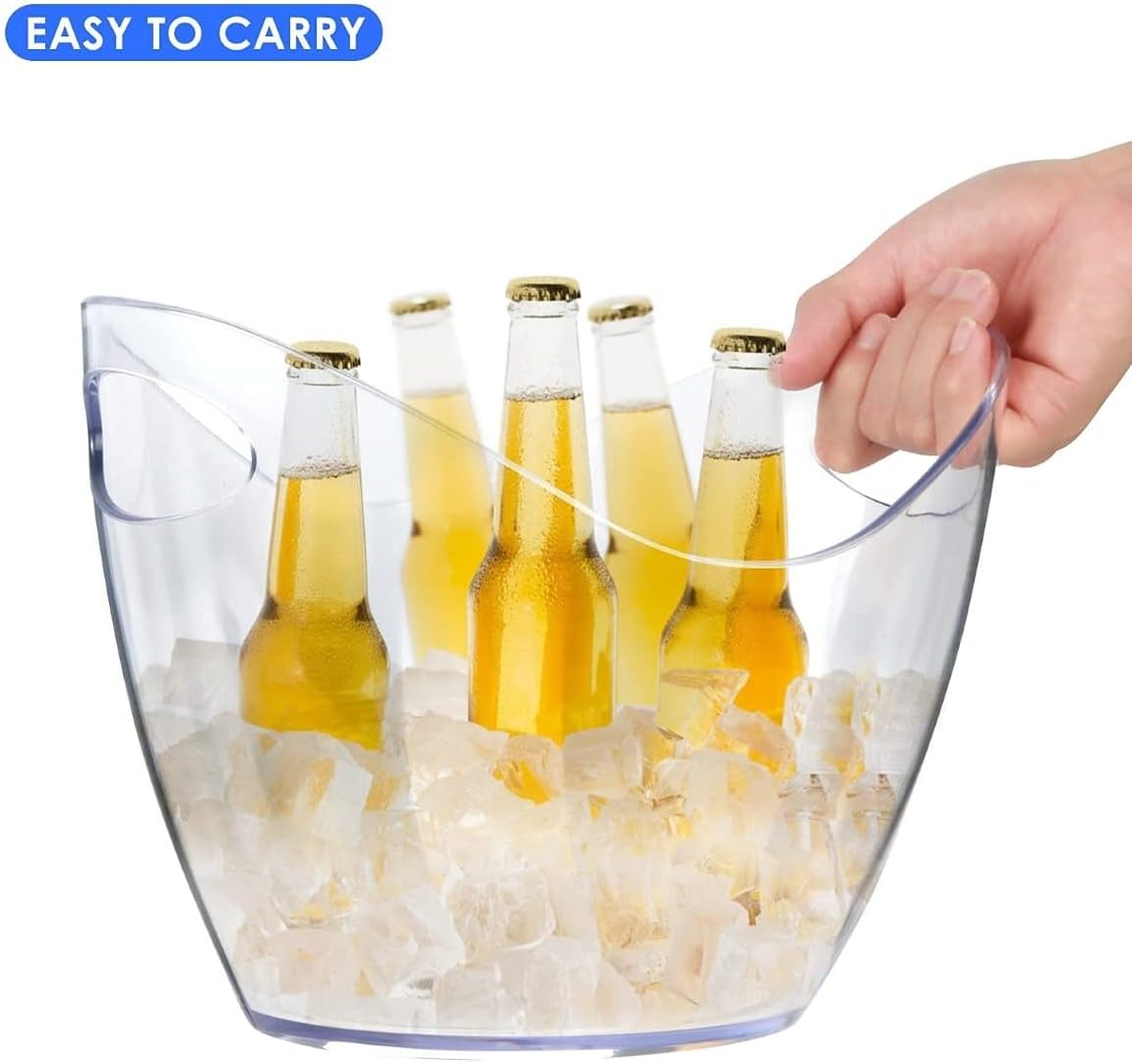 Balde de Gelo Acrílico Cristal Champanheira 4