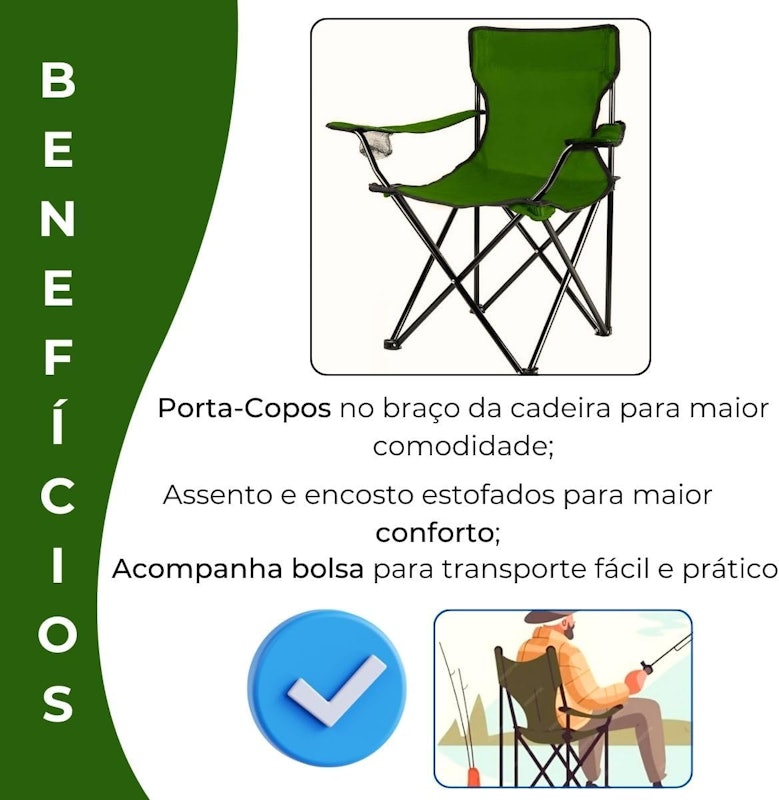 Cadeira Dobrável Ômega 3