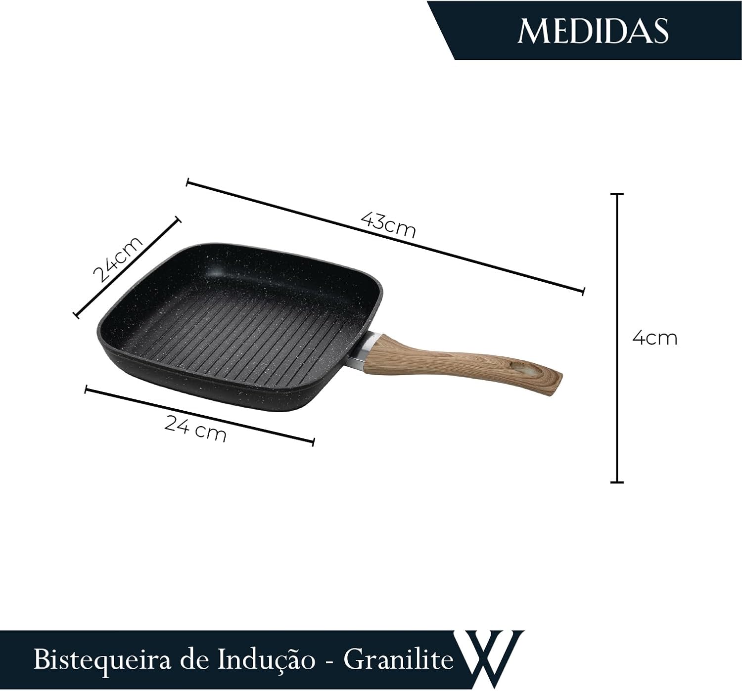 Bistequeira de Indução em Alumínio com Revestimento Cerâmico Granilite 5