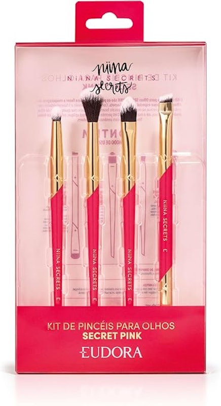 Kit Pincéis para Olhos Secret Pink Niina Secrets 1