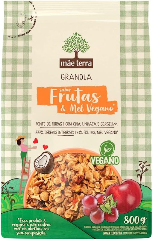 Granola Frutas e Mel Vegano 1