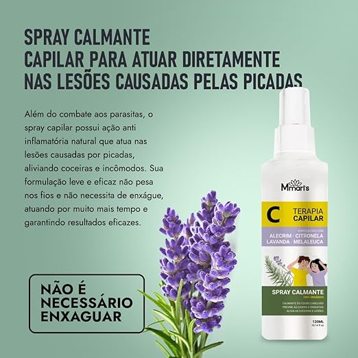 Kit Terapia Capilar Combate Piolhos e Lêndeas 3