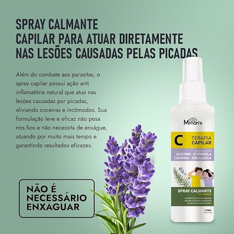Kit Terapia Capilar Combate Piolhos e Lêndeas 3