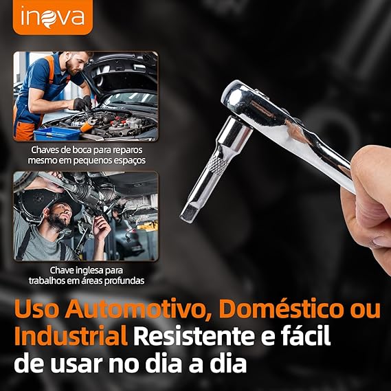 Jogo de Chave Catraca com Soquetes e Ponteiras 61 Peças 5