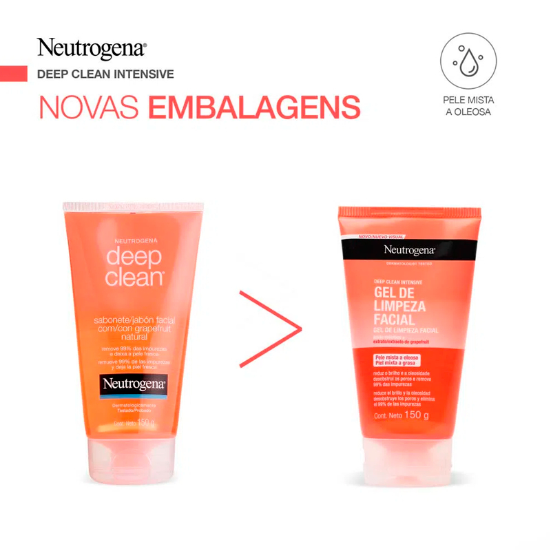 Gel de Limpeza Facial Neutrogena Deep Clean Intensive Grapefruit 2