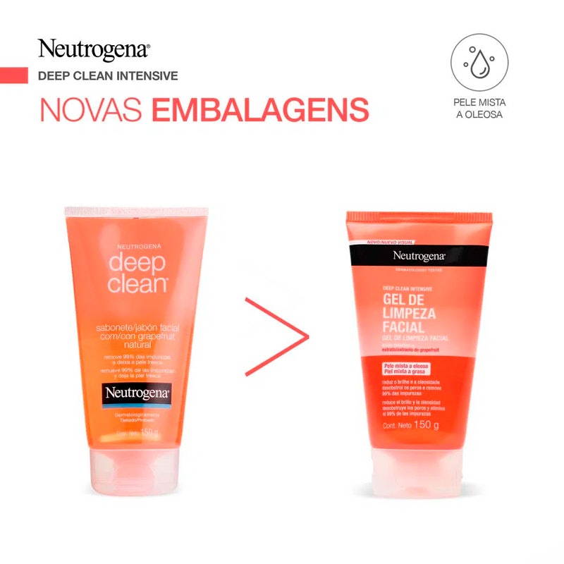 Gel de Limpeza Facial Neutrogena Deep Clean Intensive Grapefruit 2