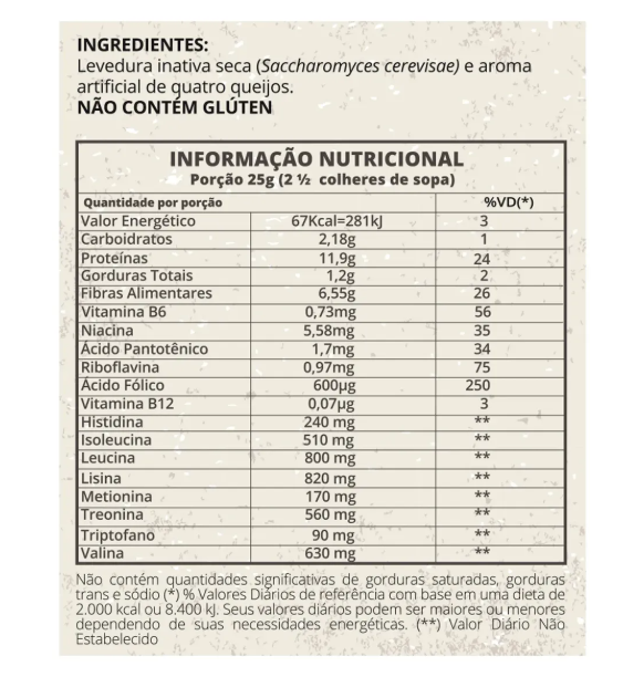 Levedura Nutricional 4 Queijos 2