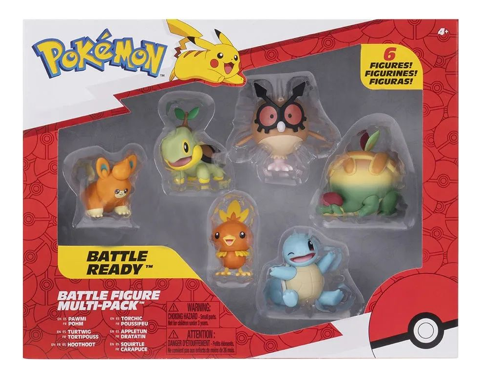 6 Bonecos Pawni, Torchic, Turtwig, Appletun e mais - Pokemon 1