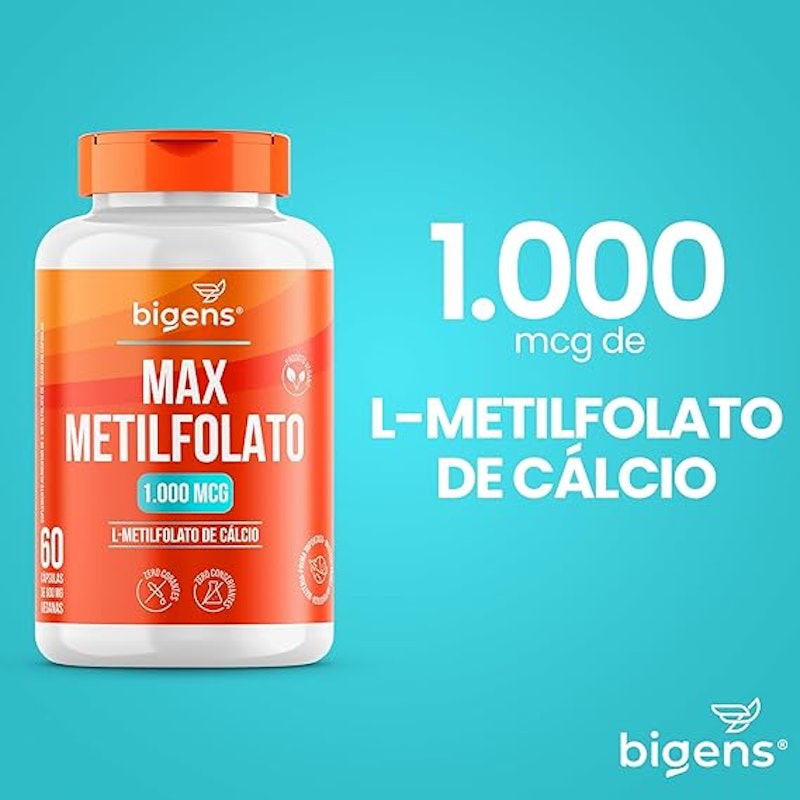 Max Metilfolato L-Metilfolato de Cálcio 1000 mcg 3