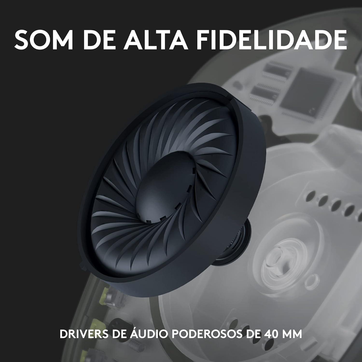 Headset sem Fio LIGHTSPEED para Jogos Logitech G435 4
