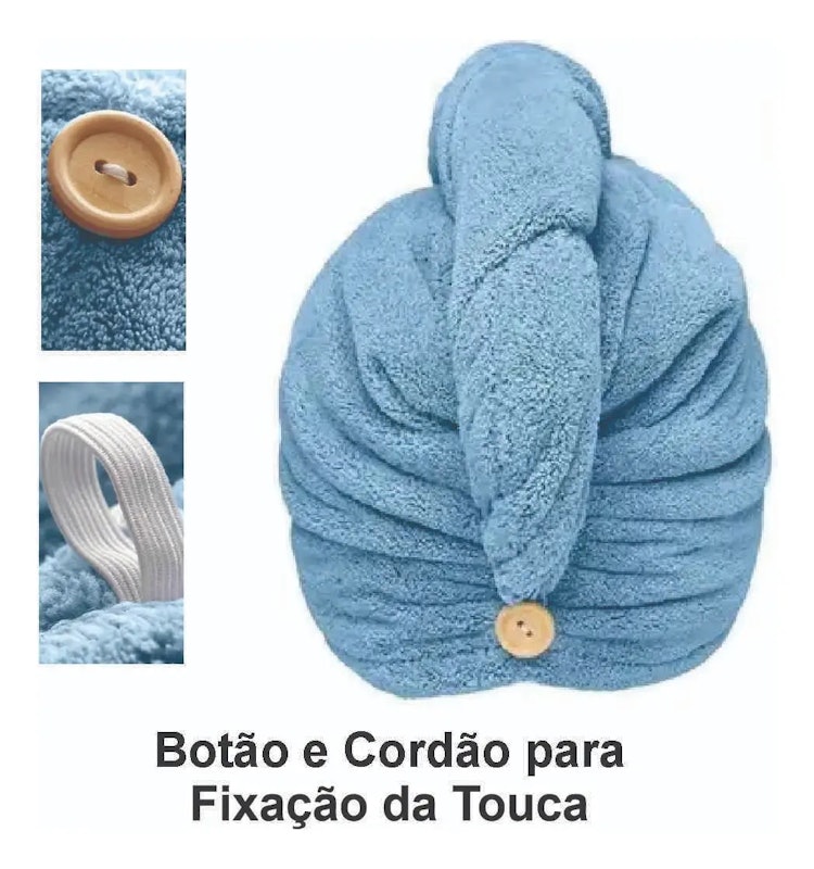 Kit 2 Toucas de Banho Atoalhada 2