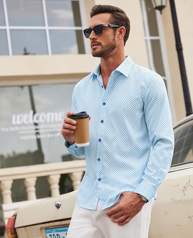 Camisa Social Masculina Estampada de Manga Comprida Lion Nardo 2