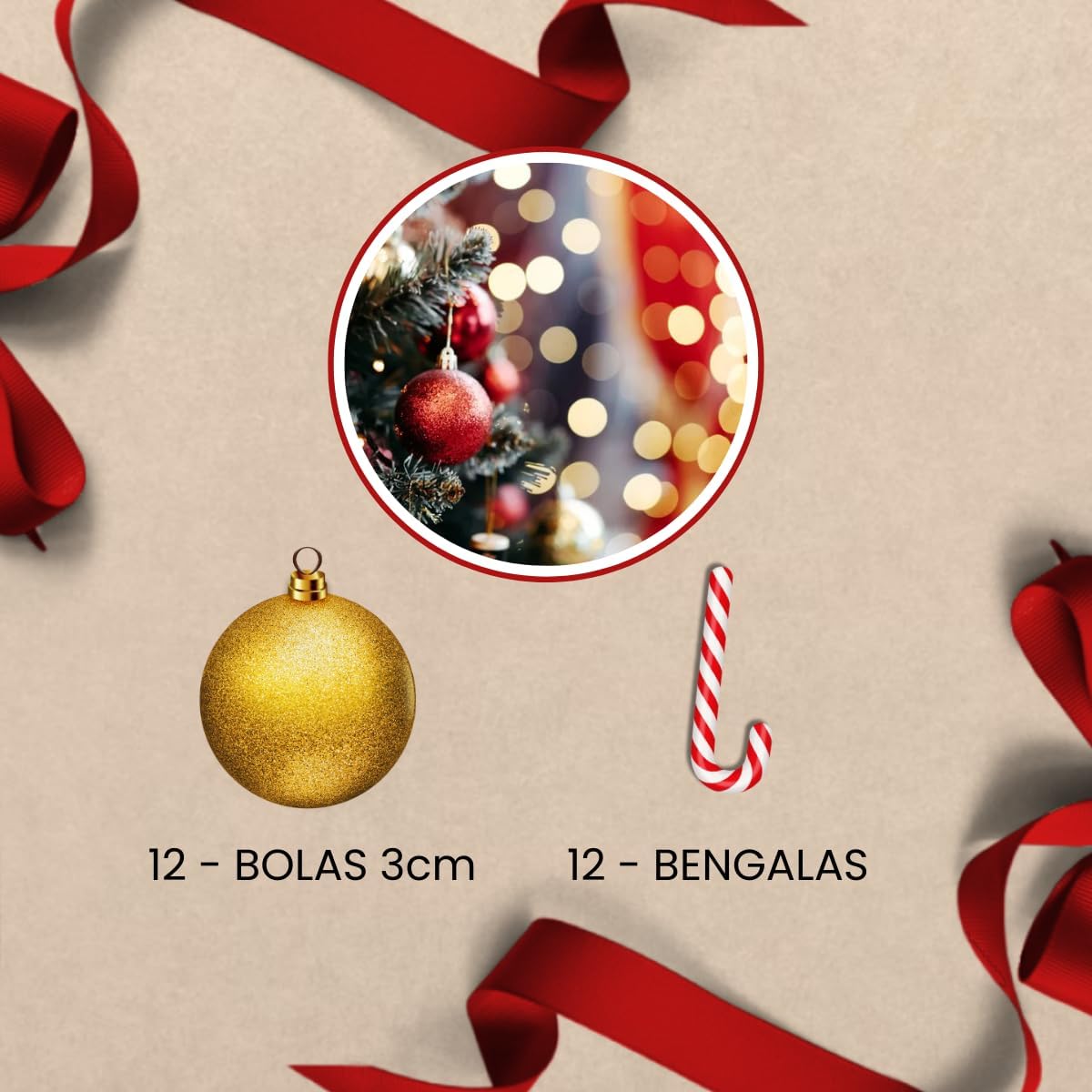 Kit 84 Enfeites de Natal Completo 3