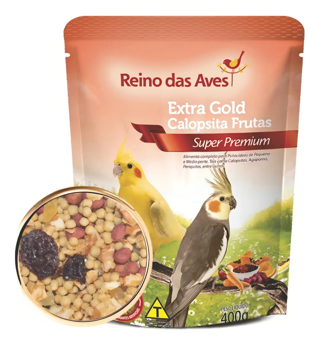 Extra Gold Calopsita Frutas Reino das Aves 4