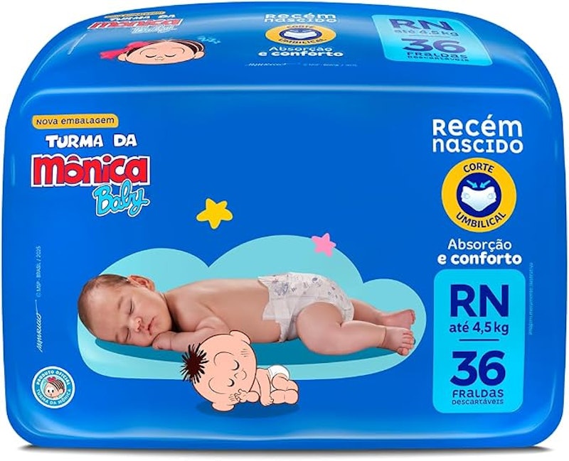 Fralda Turma da Mônica Baby Recém-Nascido 1