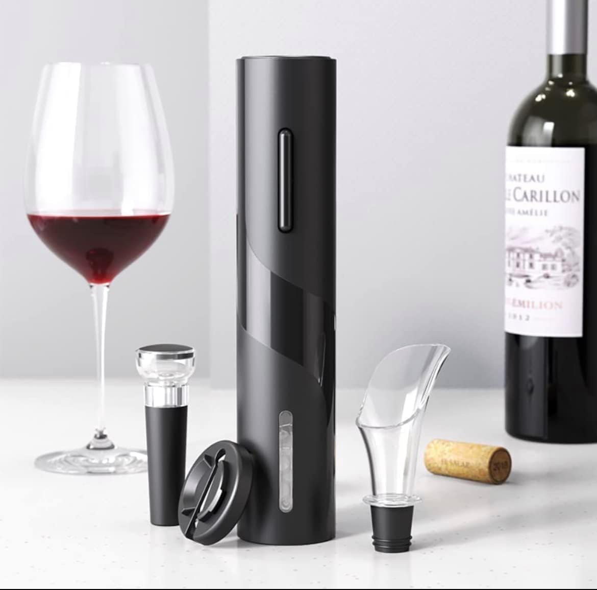 Kit Abridor de Vinho Elétrico com Acessórios 1