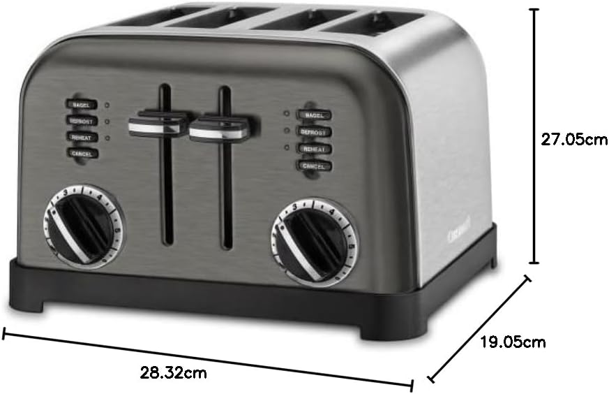 Torradeira 4 Fatias Cuisinart CPT-180BKS Classic 2