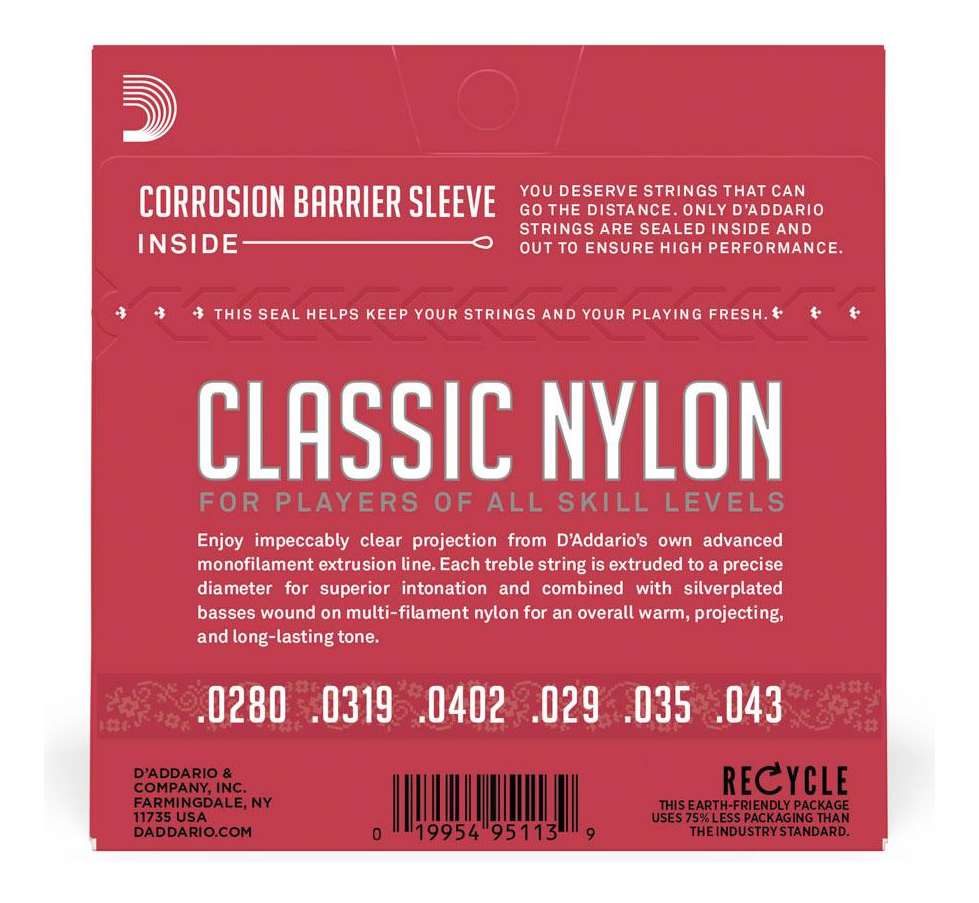 Encordoamento para Violão Nylon D'Addario Classic Student 2